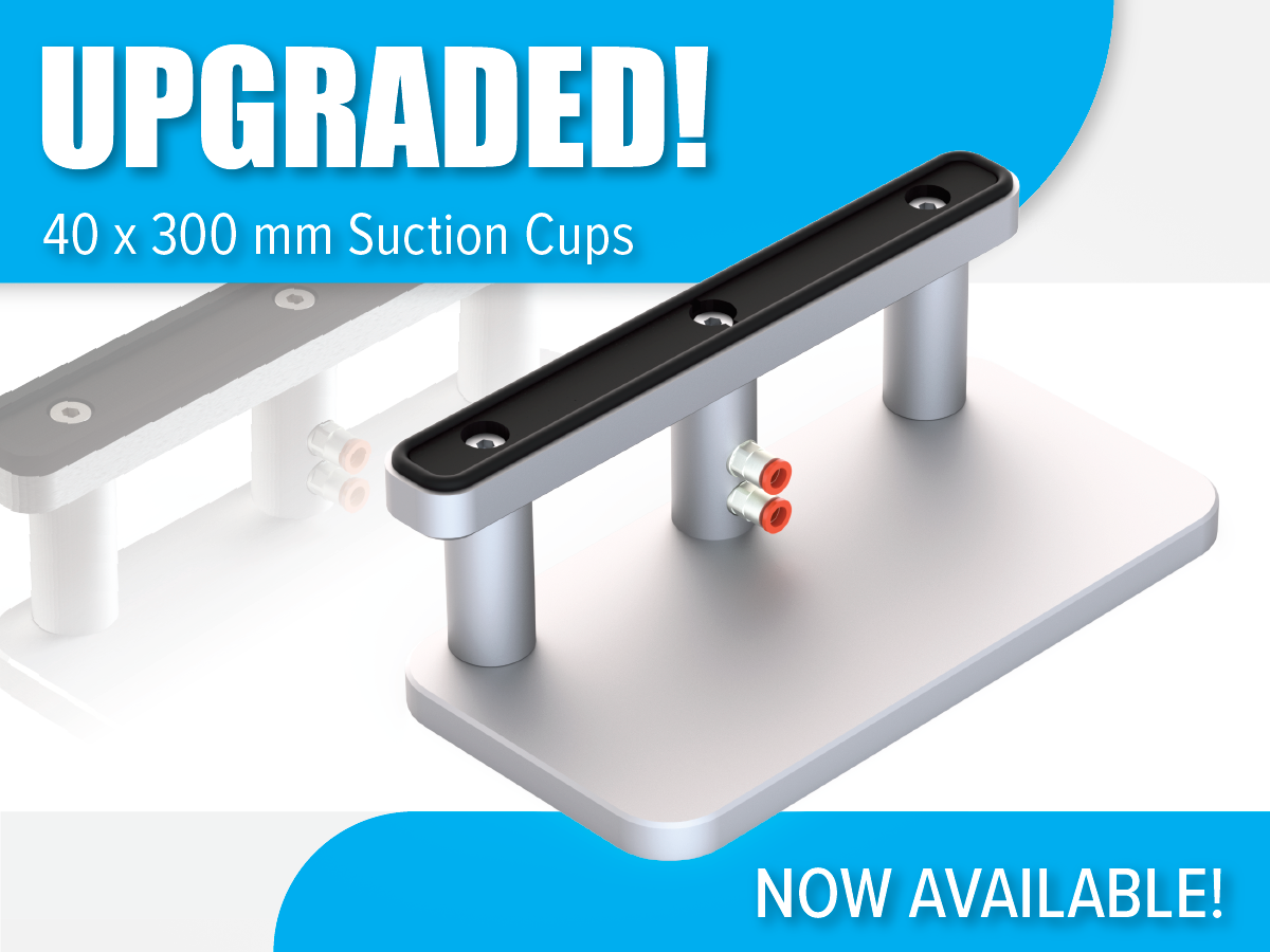 UPGRADED to 40 x 300 mm Suction CUps