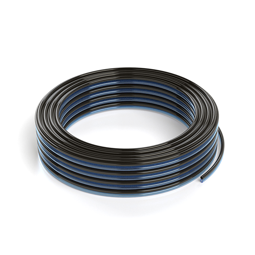 100 ft Roll Black and Blue 8 mm (5/16") Bonded Polyurethane Tubing by BLICK INDUSTRIES.